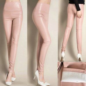 PU Leather Leggings Warm Lining **LIKE NEW